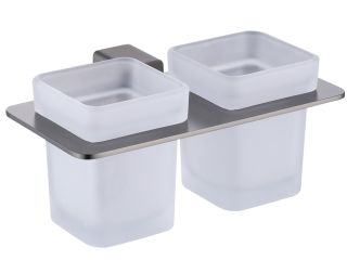 Стакан для ванной комнаты Raglo R301.08.09 двойной графит